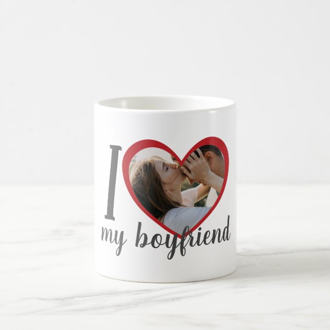 Ich Liebe schätze mein persönliches Foto Kaffeetasse (Mittel)