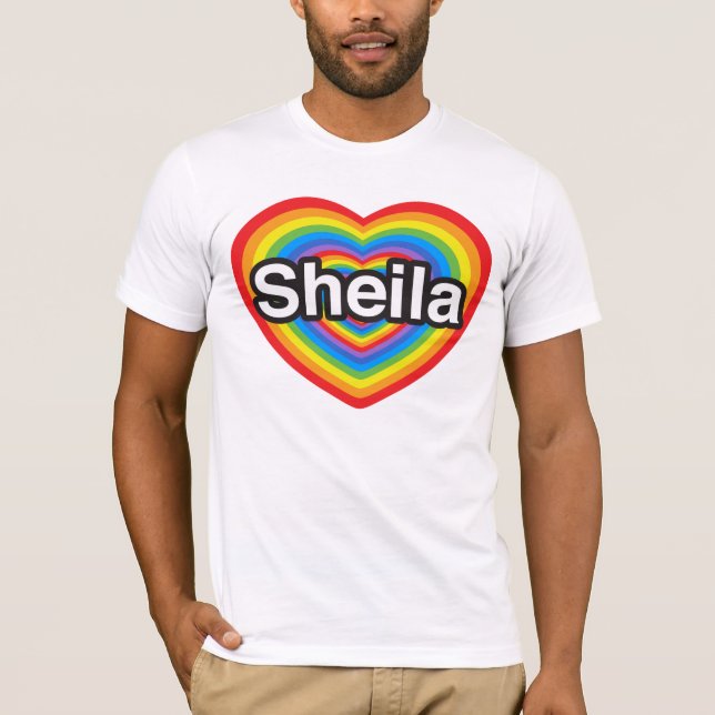 Ich Liebe Scheila. Ich Liebe dir Scheila. Herz T-Shirt (Vorderseite)