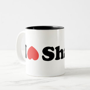 Ich liebe Scheiße Zweifarbige Tasse