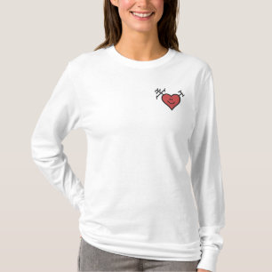 "Ich Liebe-Schinken-Radio-" gesticktes Shirt