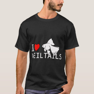 Ich liebe Schleier Schwanz Goldfische Fantasie Gol T-Shirt