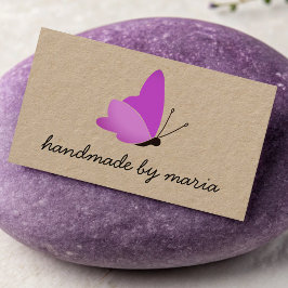 Ich Liebe Schmetterling Handmade by Name und Socia Visitenkarte