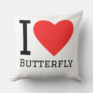 Ich liebe Schmetterling Kissen