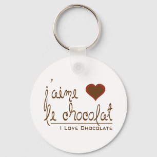 Ich Liebe Schokolade, auf Französisch! Schlüsselanhänger