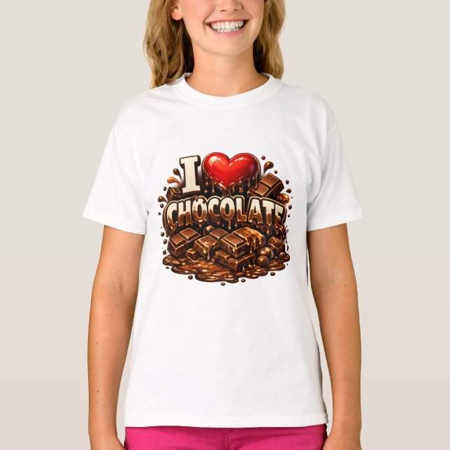 Ich liebe Schokolade T-Shirt (Vorderseite)