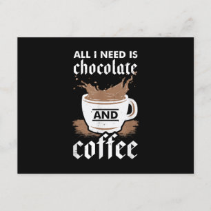 Ich Liebe Schokolade und Kaffee Begleitkarte