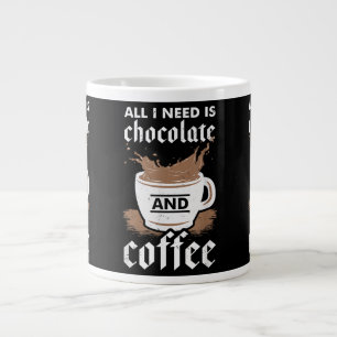 Ich Liebe Schokolade und Kaffee Jumbo-Tasse