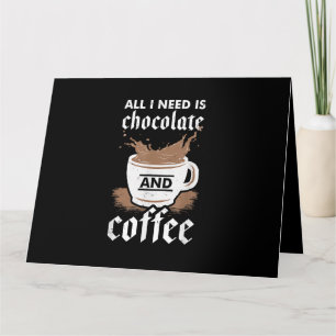 Ich Liebe Schokolade und Kaffee Karte