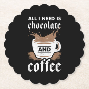 Ich Liebe Schokolade und Kaffee Untersetzer