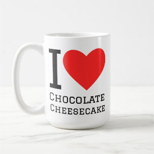 Ich liebe Schokoladen-Käsekuchen Kaffeetasse