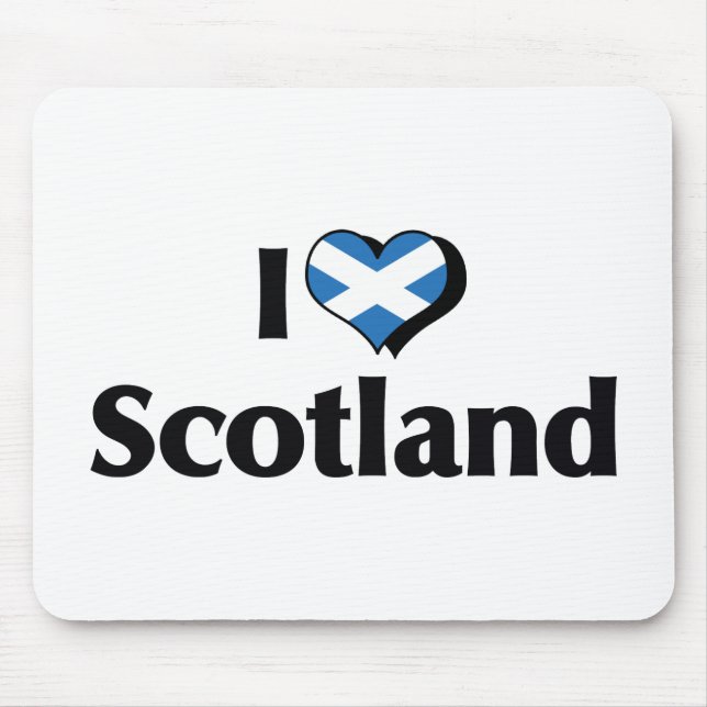 Ich liebe Schottland-Flagge Mousepad (Vorne)