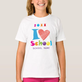 Ich Liebe Schule. ABSCHLUSS Cartoon niedlich T-Shirt