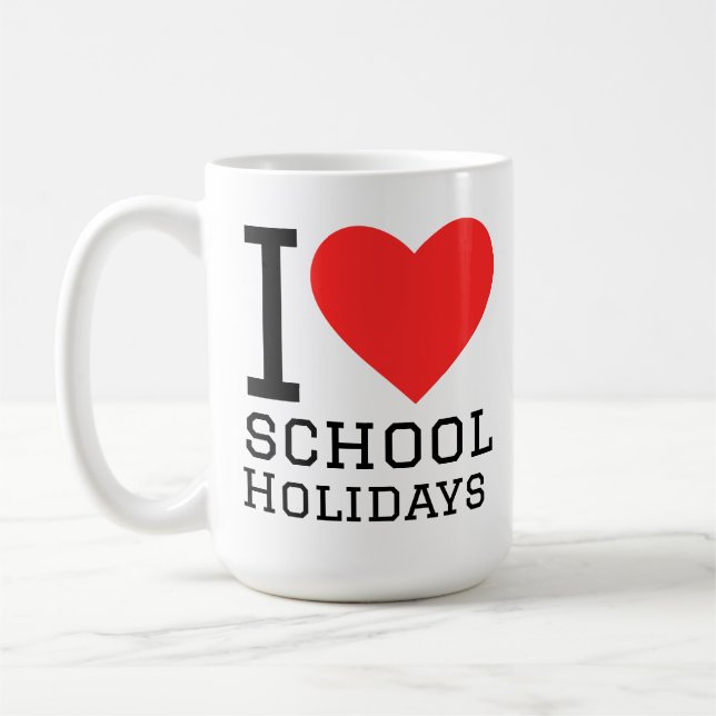Ich liebe Schulferien  Kaffeetasse (Links)