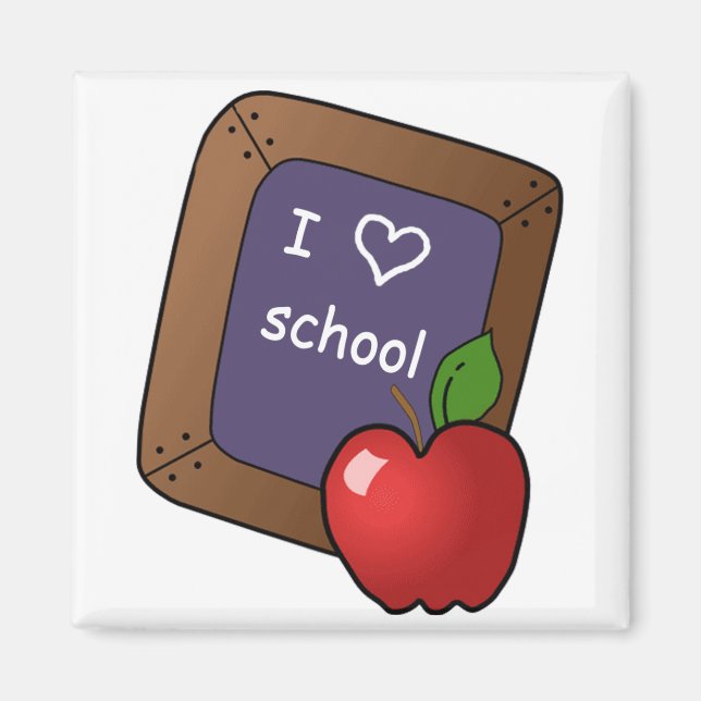 Ich Liebe Schulmagnet Magnet (Vorne)