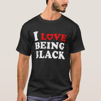 Ich Liebe schwarze Geschenke White Design afrikani T-Shirt