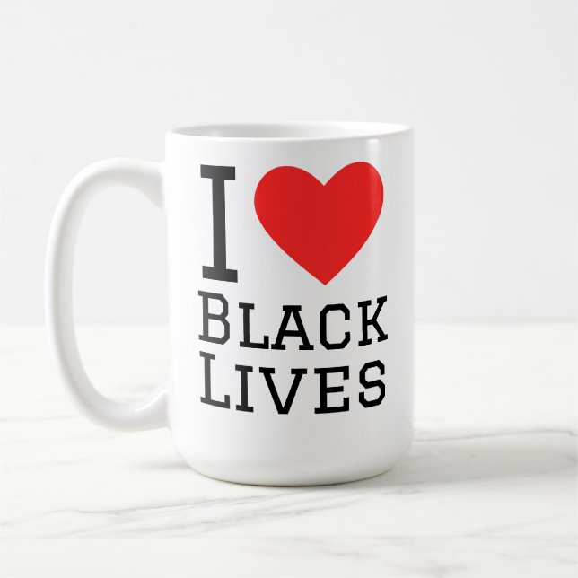 Ich liebe schwarze Leben Kaffeetasse (Links)