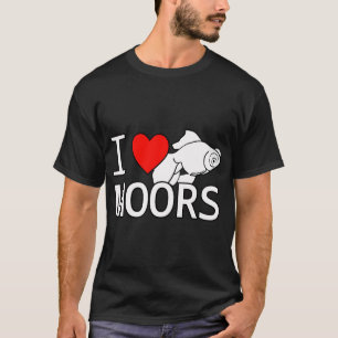 Ich liebe Schwarzer Moor Goldfisch Fancy Goldfisch T-Shirt