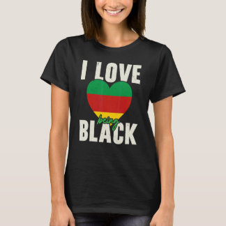 Ich Liebe, schwarzer Stolz Melanin Afrikaner T-Shirt