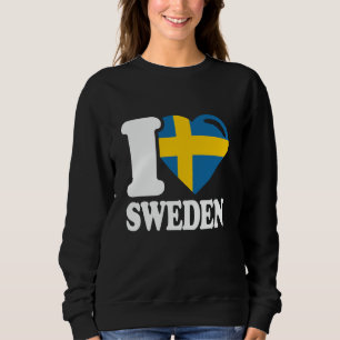 Ich liebe Schweden Heimat Schwedische Flagge Schwe Sweatshirt