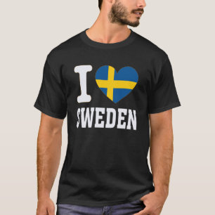 Ich liebe Schweden Herz Souvenir Liebhaber Stolz R T-Shirt