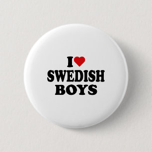 Ich liebe schwedische Jungen Ich Herz schwedische Button