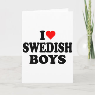 Ich liebe schwedische Jungen Ich Herz schwedische Karte