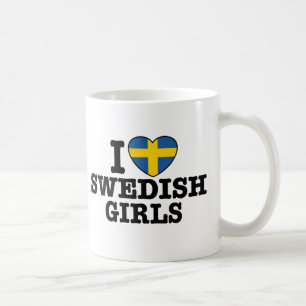 Ich Liebe Schwedische Mädchen Kaffeetasse