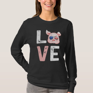 Ich liebe Schweine Schwein Bauer Niedlich Patr T-Shirt