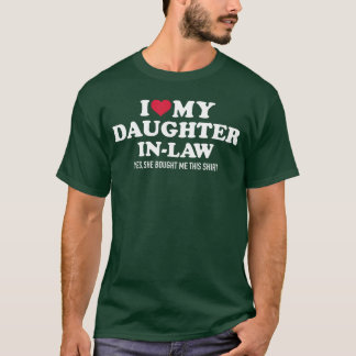 Ich liebe Schwiegertochter für Schwiegervater Freu T-Shirt