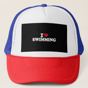 Ich liebe Schwimmen Truckerkappe