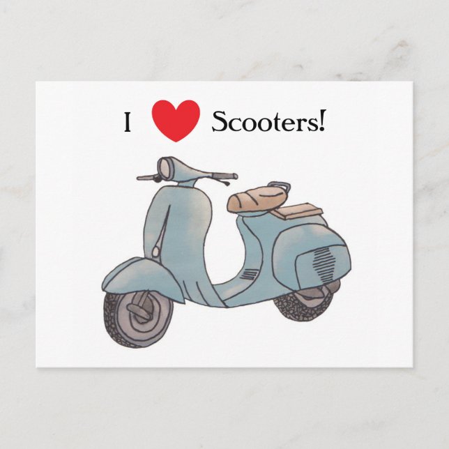 Ich Liebe Scooters! Postkarte (Vorderseite)
