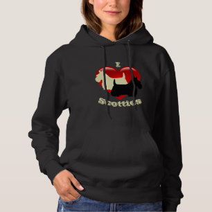 Ich liebe Scottish Terrier, Schwarz & Wheaten Hoodie
