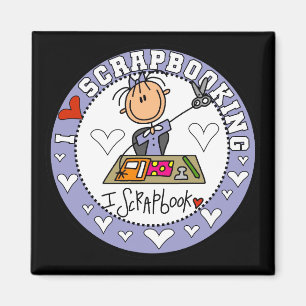 Ich liebe Scrapbooking T-Shirts und Geschenke Magnet