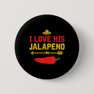 Ich Liebe sein Jalapeno Matching Couple Cinco De M Button