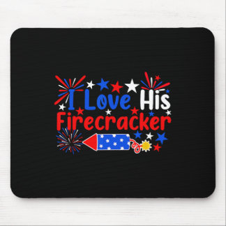 Ich Liebe seine Firecracker Funny 4. Juli Feuerwer Mousepad