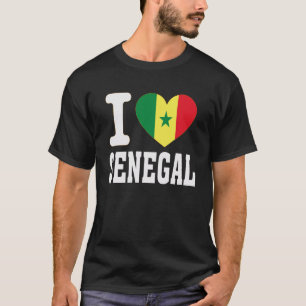 Ich liebe Senegal Herz Souvenir Liebhaber Stolz Re T-Shirt