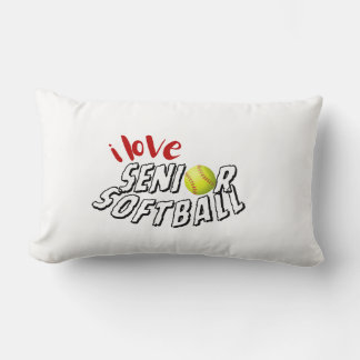 Ich liebe Senior-Softball-Wurfkissen Lendenkissen