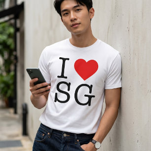 ICH LIEBE SG ICH LIEBE SG SINGAPUR T-SHIRT