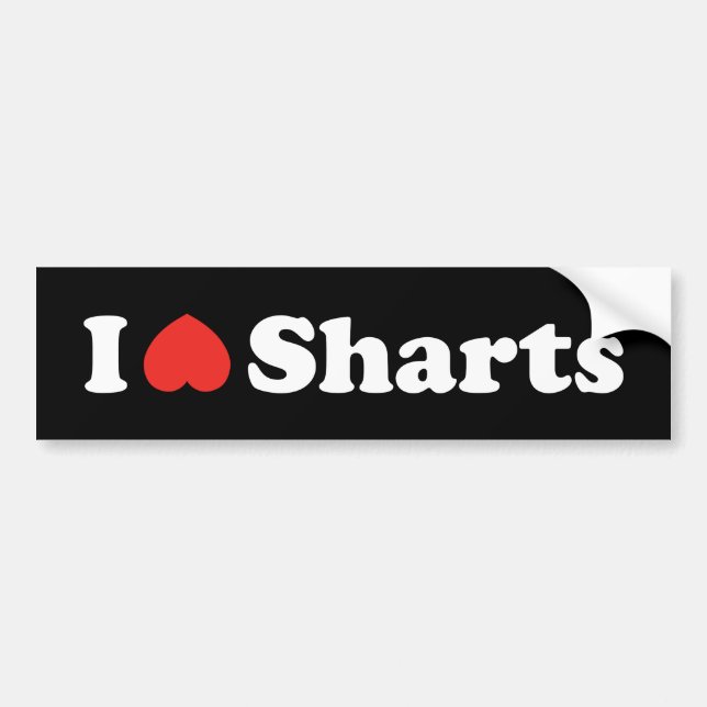 Ich liebe Sharts Autoaufkleber (Vorne)