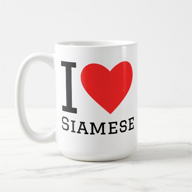 Ich liebe Siamese  Kaffeetasse (Links)