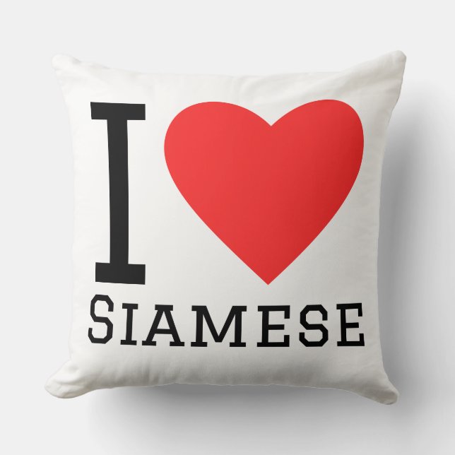 Ich liebe Siamese  Kissen (Vorderseite)
