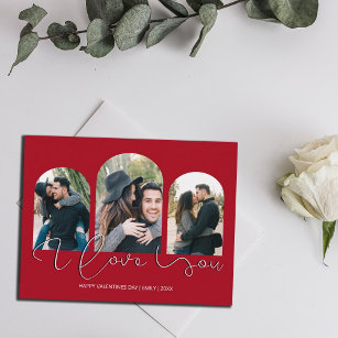 Ich Liebe Sie   3 Arted Foto Collage Valentinstag Feiertagskarte