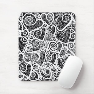 Ich Liebe Sie Abstrakte Scratch Art Design Mousepad