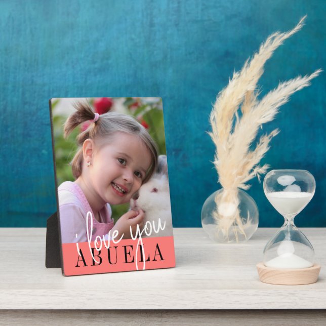 Ich Liebe Sie Abuela Custom Foto Fotoplatte (Seite)