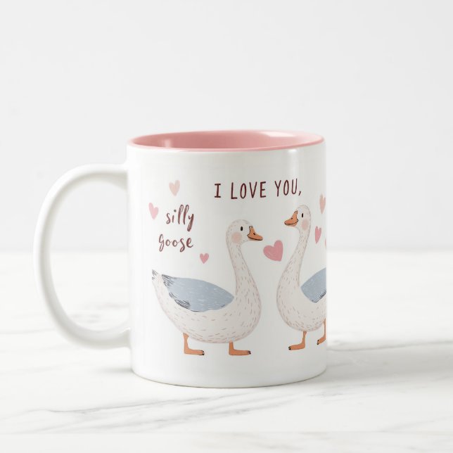 Ich Liebe Sie, Albern Gans - für jemanden Besonder Zweifarbige Tasse (Links)