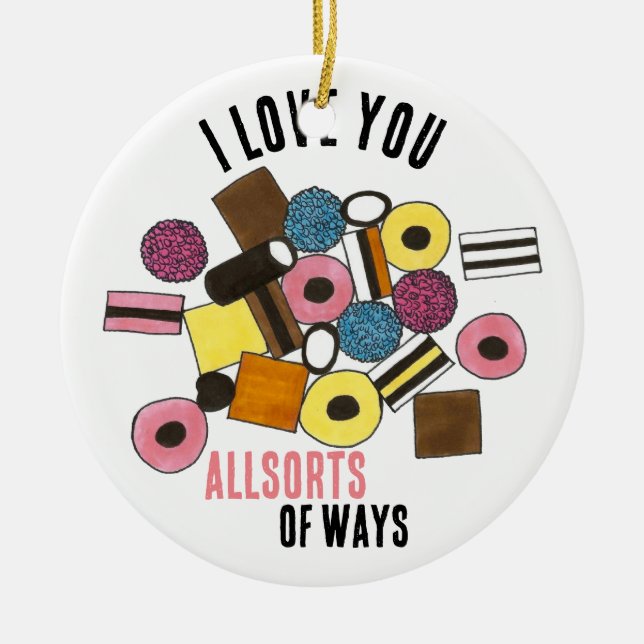 Ich Liebe Sie alle möglichen Möglichkeiten, alle m Keramik Ornament (Vorne)
