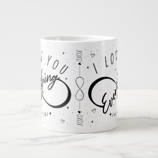 Ich Liebe Sie alles & darüber (Liebe Tasse) Jumbo-Tasse