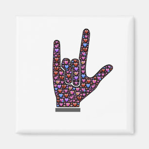 Ich Liebe, Sie ASL Magnet