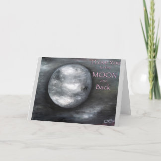 Ich Liebe Sie auf den Mond und zurück Grußkarte Feiertagskarte