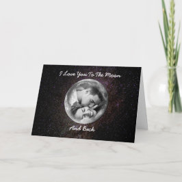 Ich Liebe Sie auf den Mond und zurück, individuell Karte